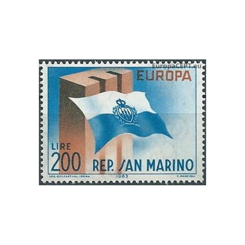 San Marinas 1963. Nacionalinė vėliava