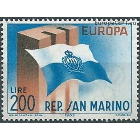 San Marinas 1963. Nacionalinė vėliava