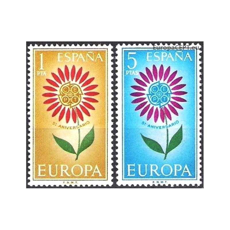 Ispanija 1964. CEPT: Stilizuota gėlė su 22 žiedlapiais