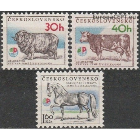 Čekoslovakija 1976. Žemės ūkio paroda (gyvuliai)