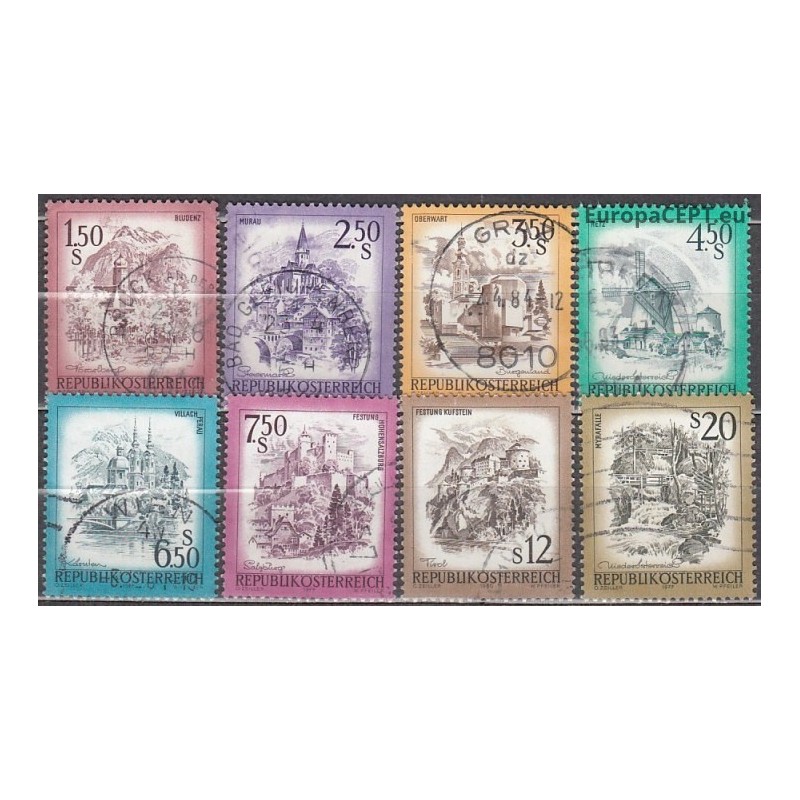Austria. Set of used stamps III (Landscapes)