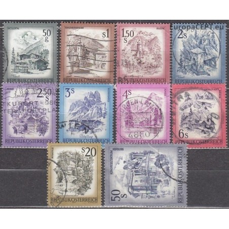 Austria. Set of used stamps V (Landscapes)