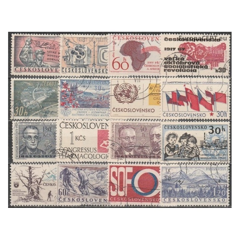 Czechoslovakia, Set of used stamps