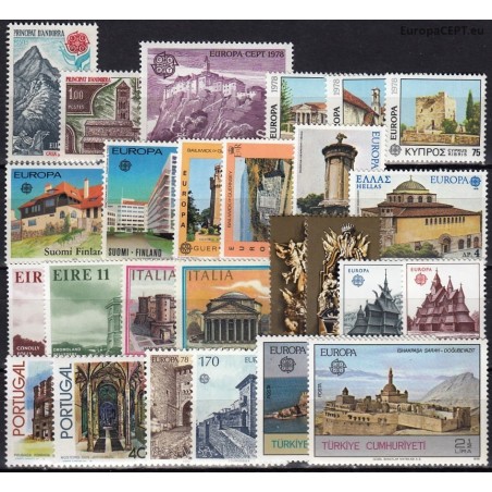 Set of stamps 1978. Architecture on stamps