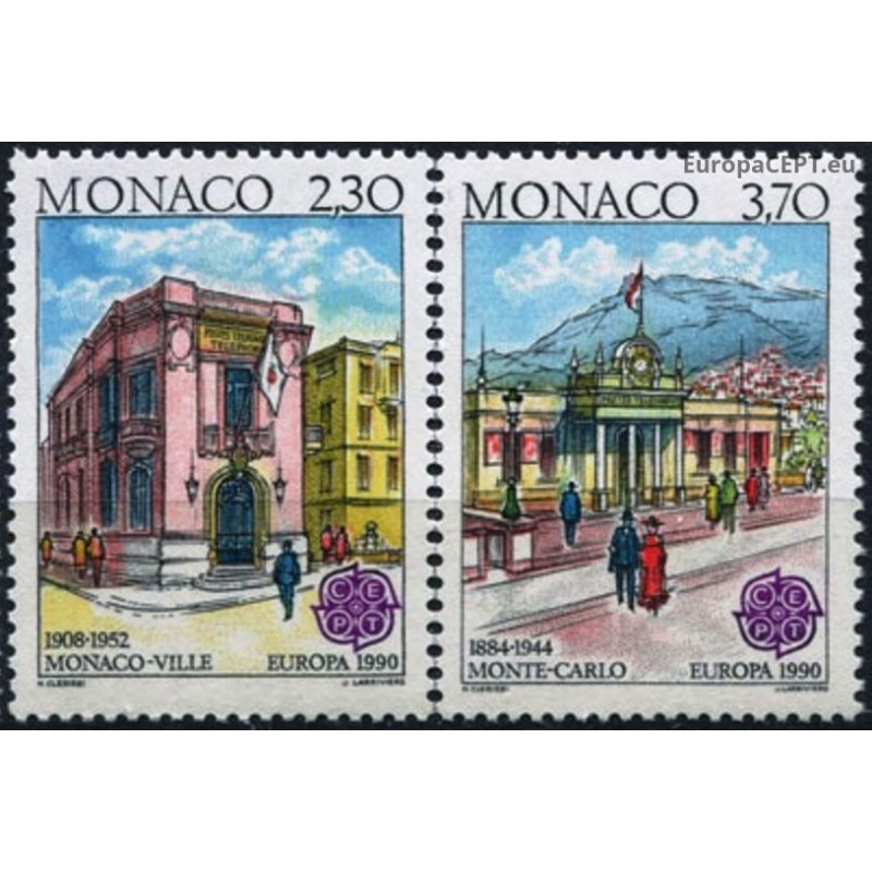 Monaco 1990. Post Offices