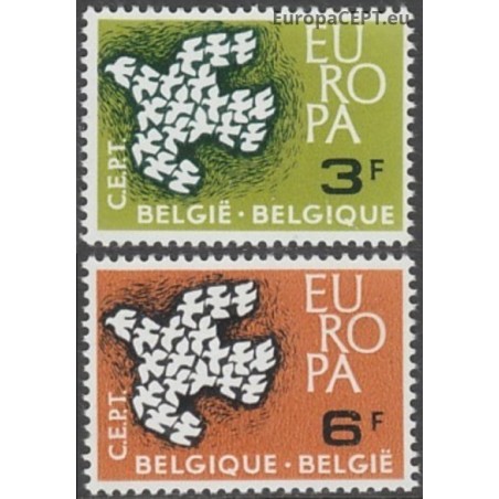 Belgija 1961. CEPT: CEPT: Stilizuotas balandis iš 19 paukščių