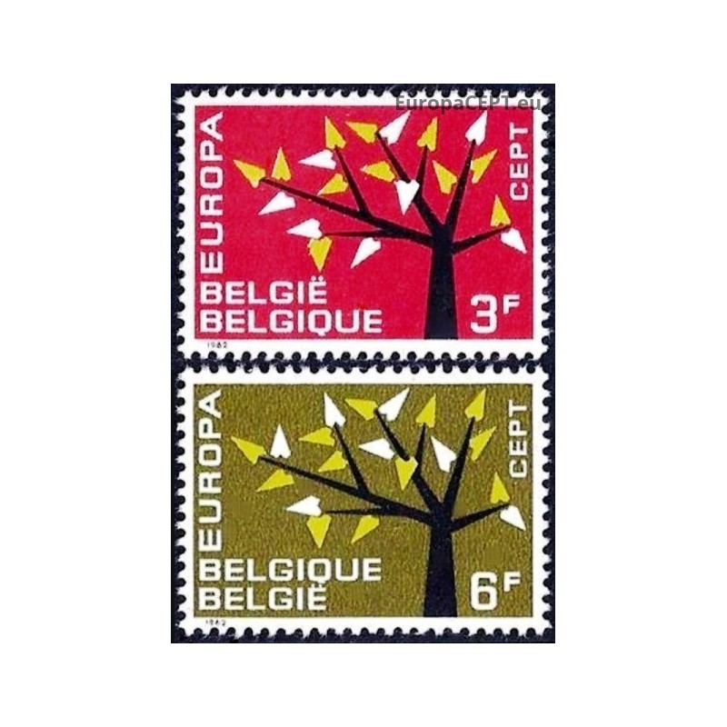 Belgium 1962. CEPT: Stylised Tree with 19 Leaves