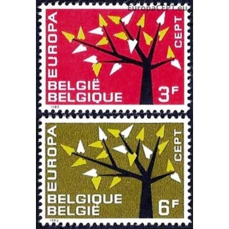 Belgium 1962. CEPT: Stylised Tree with 19 Leaves