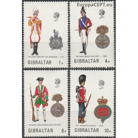 Gibraltar 1973. Military uniforms