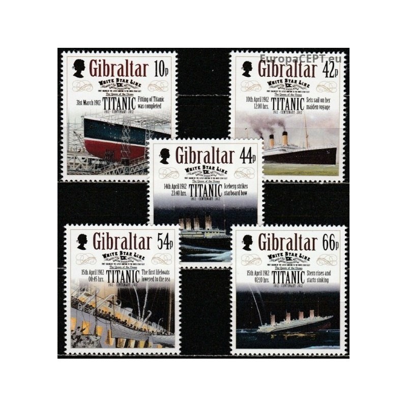 Gibraltar 2012. Centenary of the Sinking of the Titanic