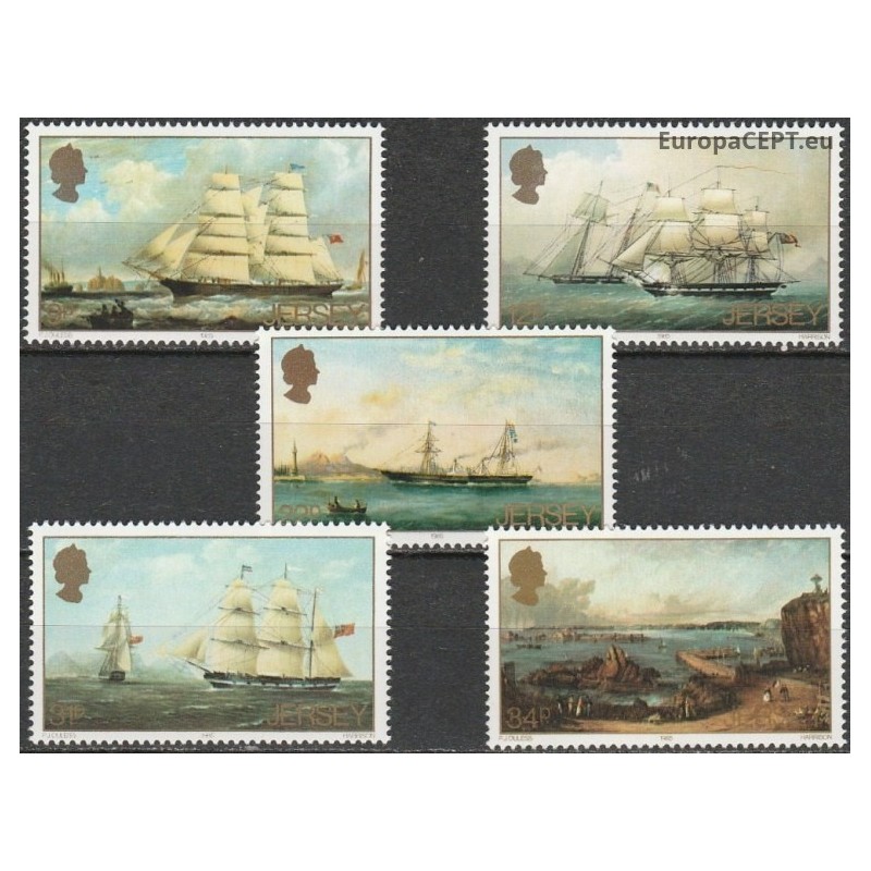Jersey 1985. Sailing ships in paintings