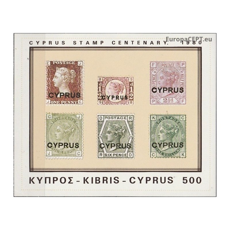 Kipras 1980. Ženklai ženkluose, 100 metų Kipro pašto ženklams