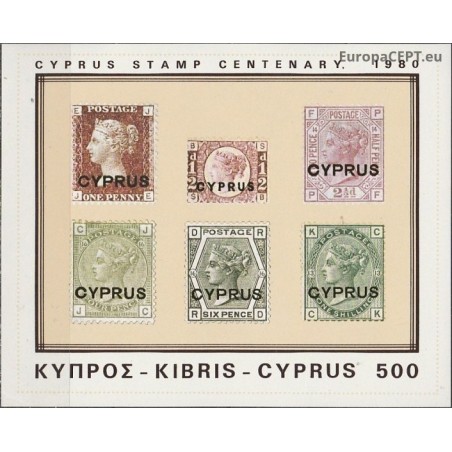 Kipras 1980. Ženklai ženkluose, 100 metų Kipro pašto ženklams