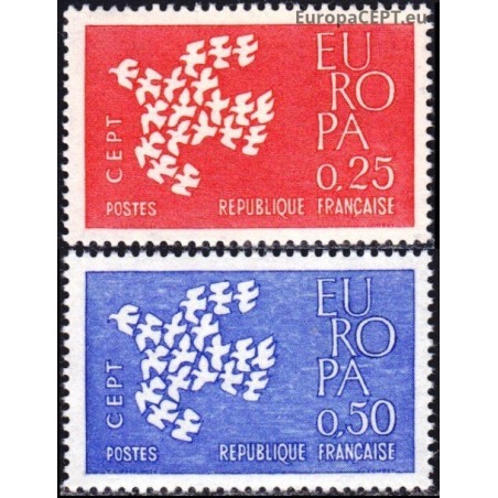 France 1961. CEPT: Stylised Dove formed from 19 Doves