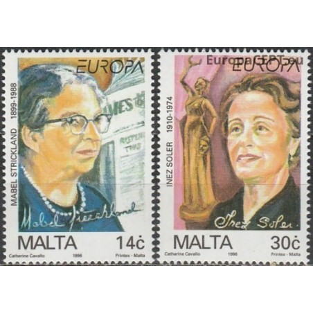 Malta 1996. Famous women