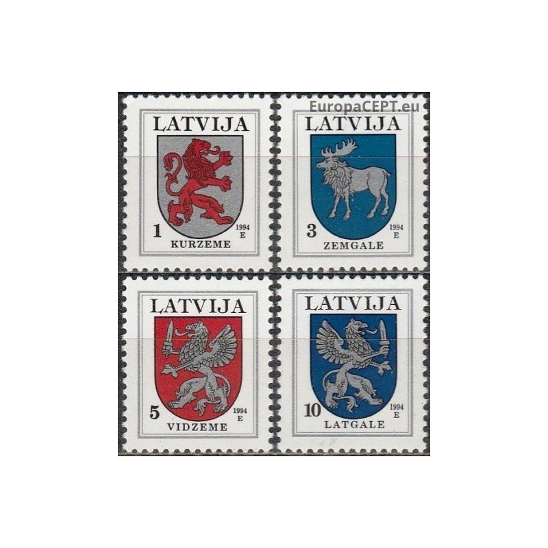 Latvija 1994. Miestų herbai