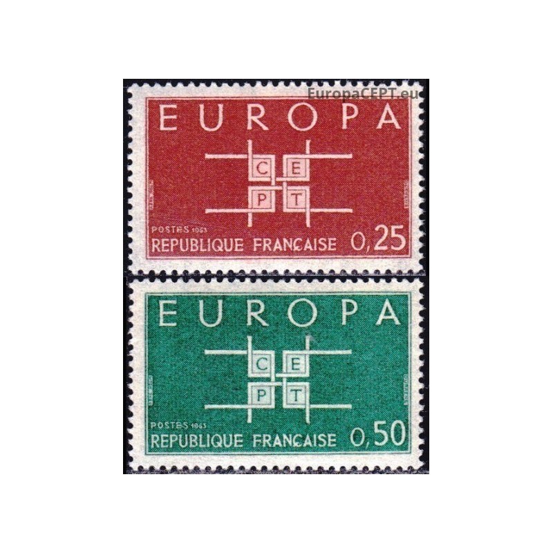 Prancūzija 1963. CEPT: Stilizuotas kryžius iš U figūrų