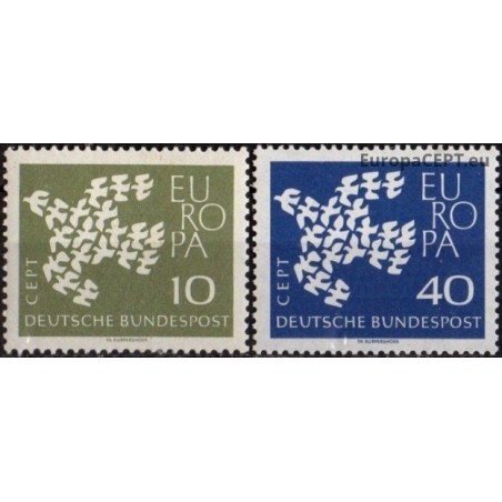 Germany 1961. CEPT: Stylised Dove formed from 19 Doves