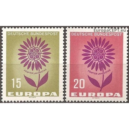 Vokietija 1964. CEPT: Stilizuota gėlė su 22 žiedlapiais