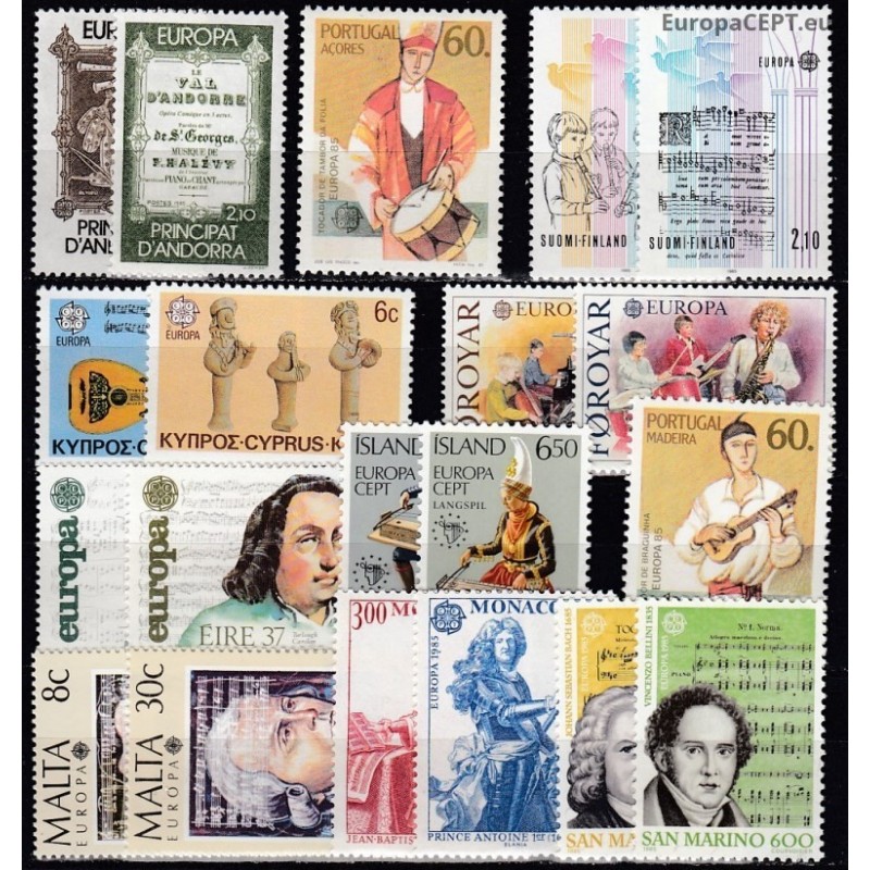 Set of stamps 1985. European Music Year