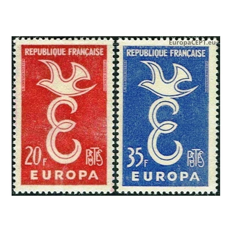 France 1958. Cooperation of the European Postal Services