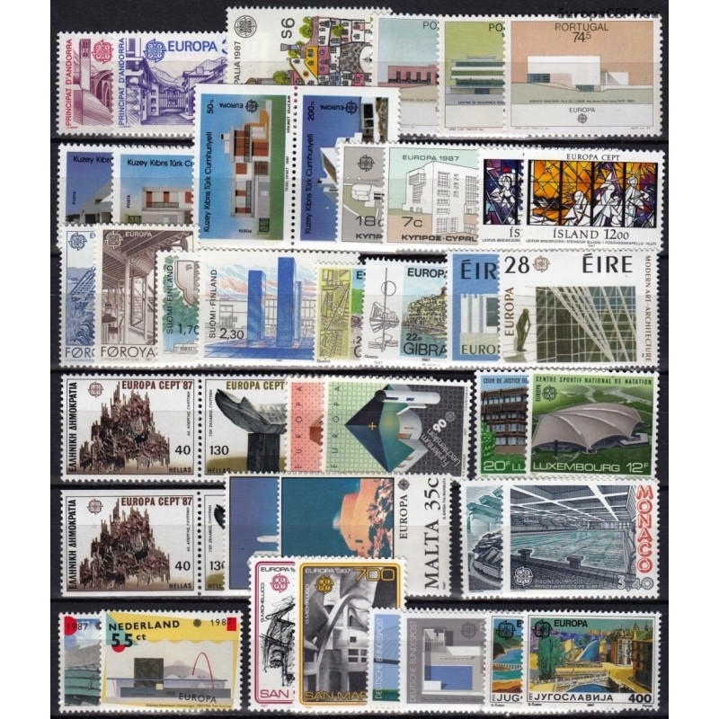 Set of Stamps 1987. Modern Architecture