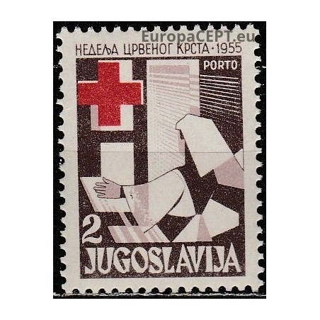 Jugoslavija 1955. Raudonasis Kryžius (labdaros mokestinė serija)