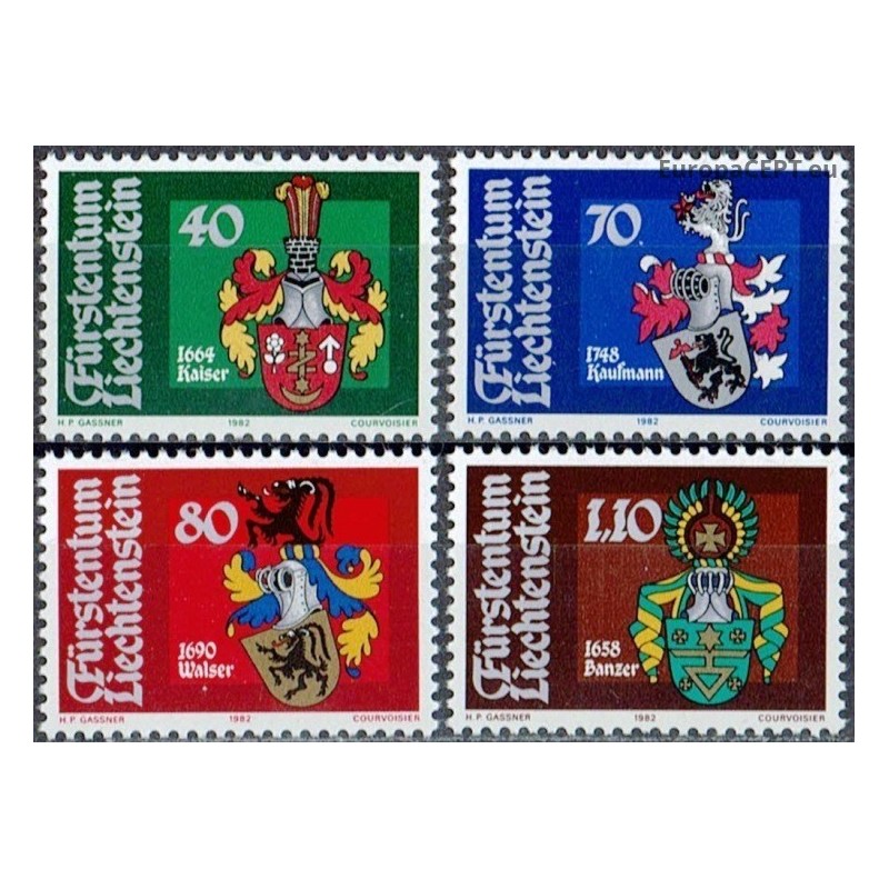 Liechtenstein 1982. Coats of arms