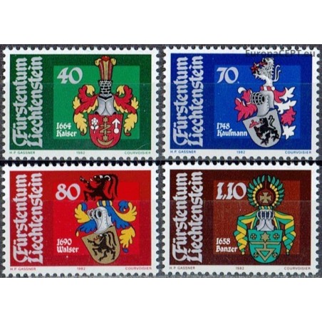 Liechtenstein 1982. Coats of arms