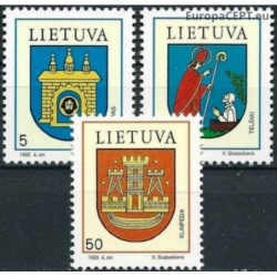Lietuva 1993. Miestų herbai