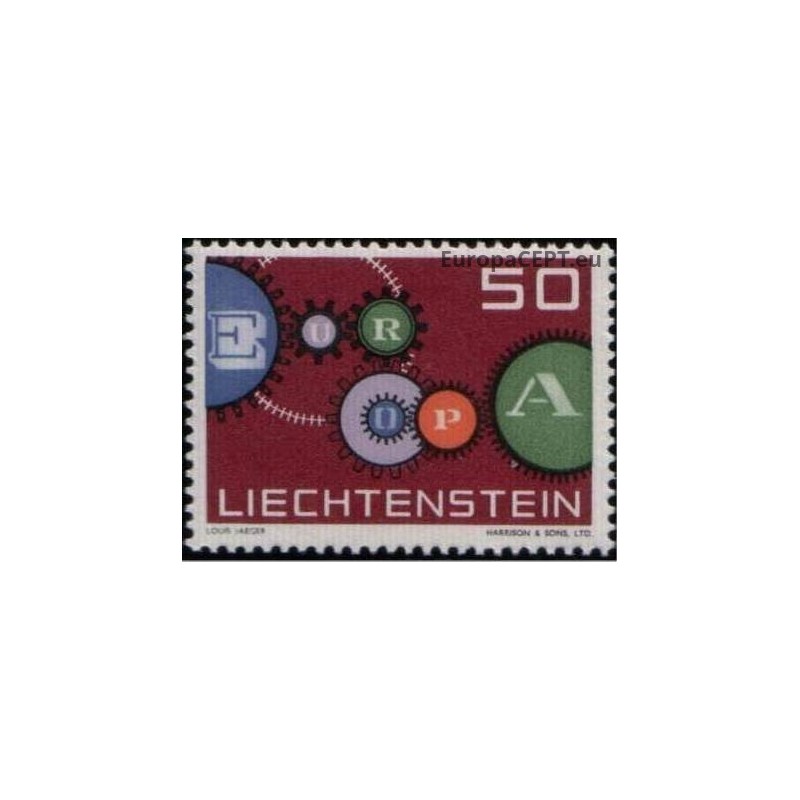 Liechtenstein 1961. EUROPA: Stylised  Meshing Gear