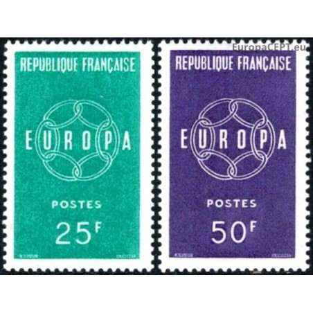 Prancūzija 1959. Europa (stilizuota grandinė) (simbolinė grandinė)