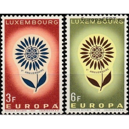 Liuksemburgas 1964. CEPT: Stilizuota gėlė su 22 žiedlapiais