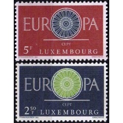 Liuksemburgas 1960. Stilizuotas pašto vežimo ratas su 19 stipinų