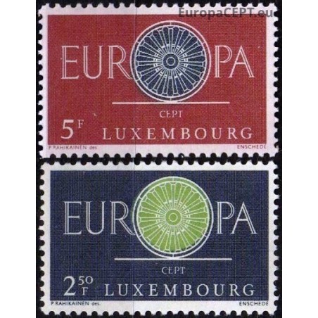 Luxembourg 1960. Stylised Mail-coach Wheel with 19 Spokes