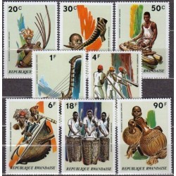 Rwanda 1973. African musical instruments
