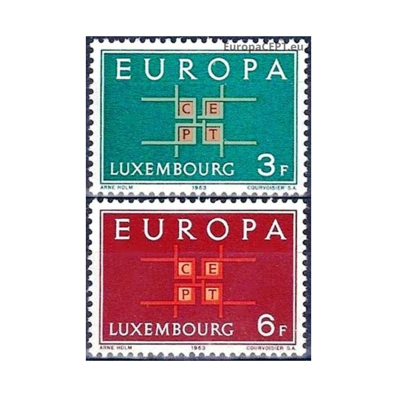 Luxembourg 1963. CEPT: Stylised Cross Composed of U Shapes