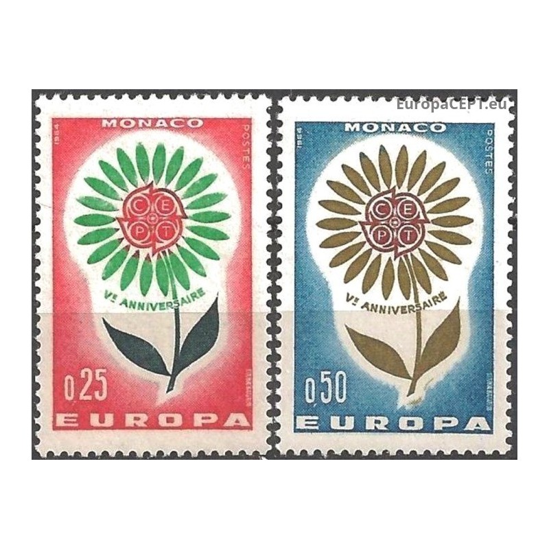 Monakas 1964. CEPT: Stilizuota gėlė su 22 žiedlapiais