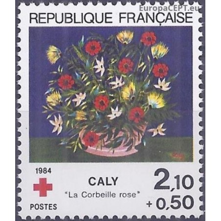 Prancūzija 1984. Raudonasis Kryžius (gėlės paveiksluose)
