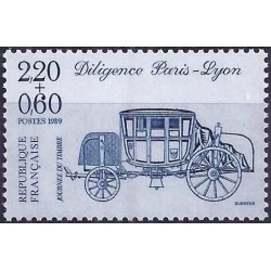 Prancūzija 1989. Pašto ženklo diena (pašto karieta)