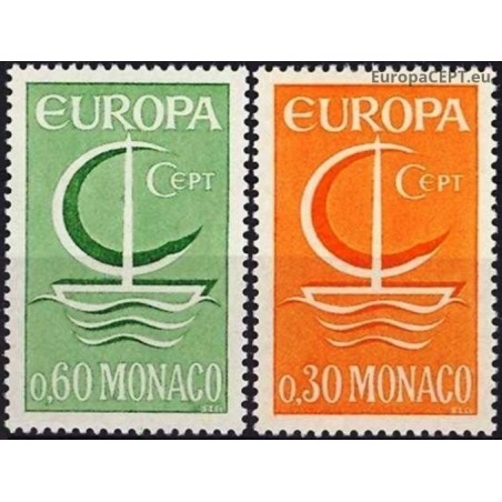 Monaco 1966. CEPT: Symbolic Ship on a Calm Sea