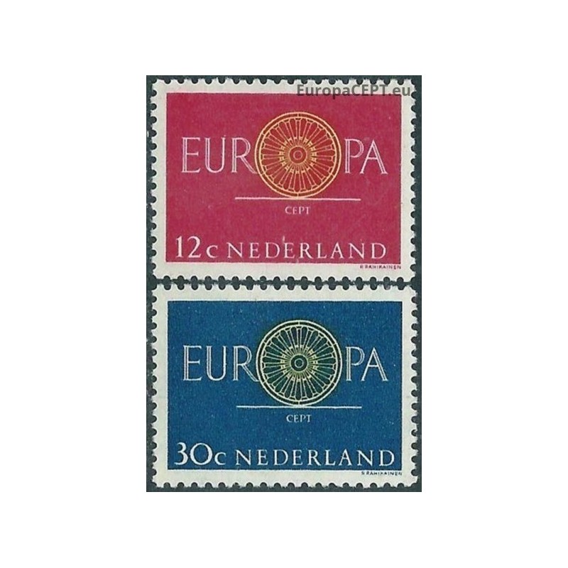 Nyderlandai 1960. Stilizuotas pašto vežimo ratas su 19 stipinų