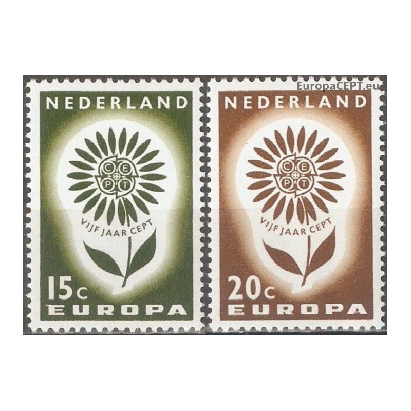 Netherlands 1964. CEPT: Stylised Flower with 22 petals