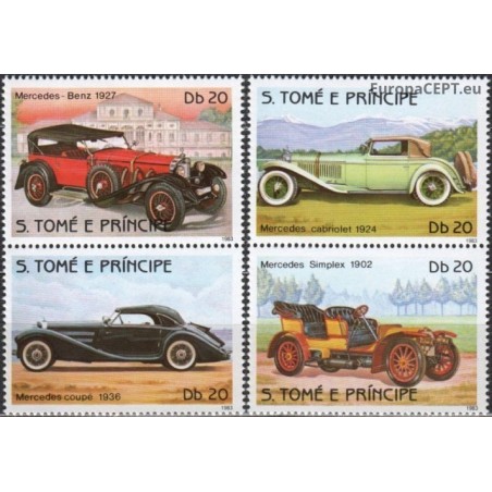Sao Tome and Principe 1983. Vintage cars (Mercedes-Benz)