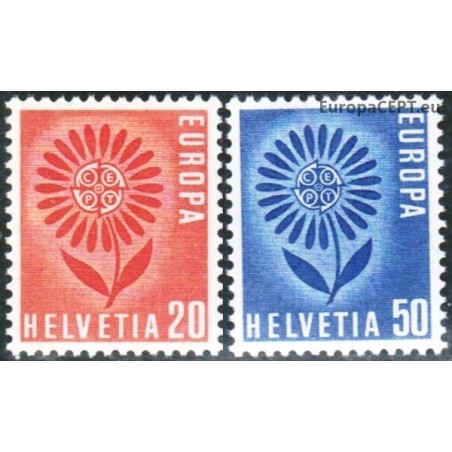 Šveicarija 1964. CEPT: Stilizuota gėlė su 22 žiedlapiais