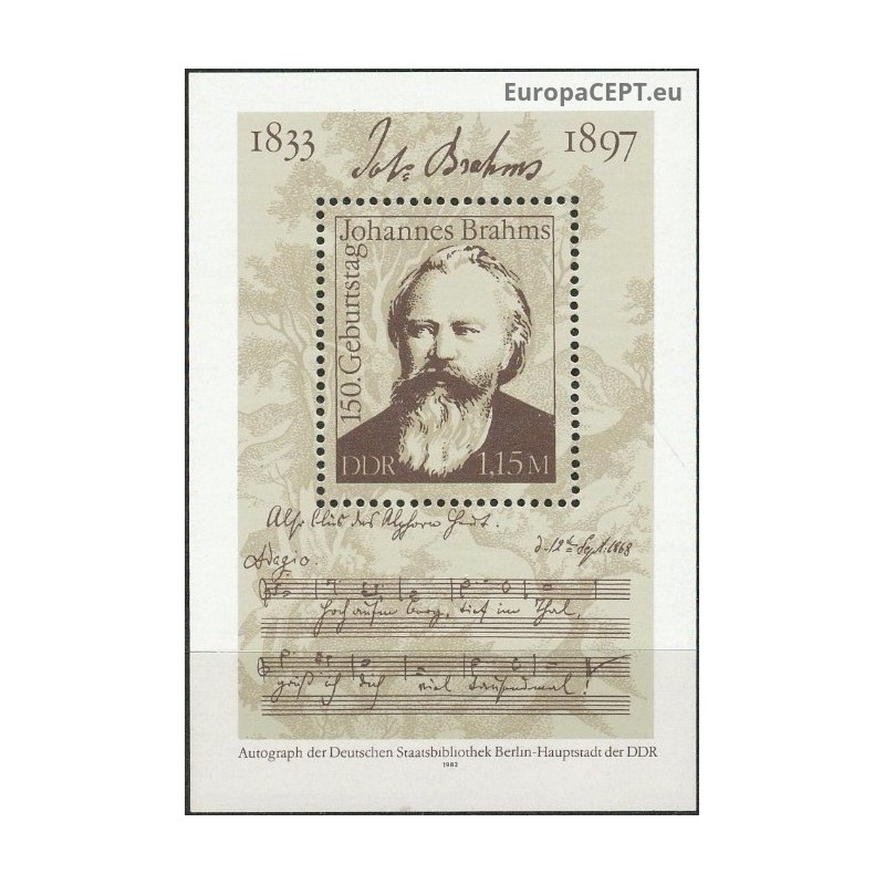 East Germany 1983. Johannes Brahms (composer)