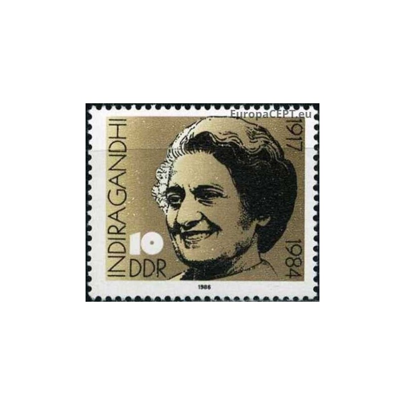Rytų Vokietija 1986. Indira Gandi