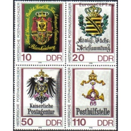 East Germany 1990. Post heraldry