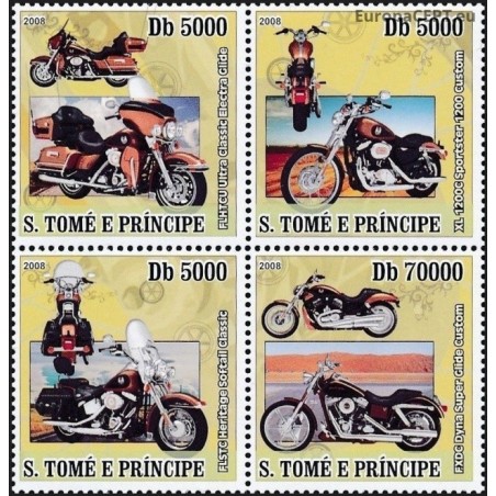 Sao Tome and Principe 2008. Harley Davidson motorbikes
