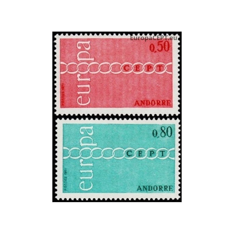 Andora (pranc) 1971. CEPT: stilizuota grandinė iš O raidžių